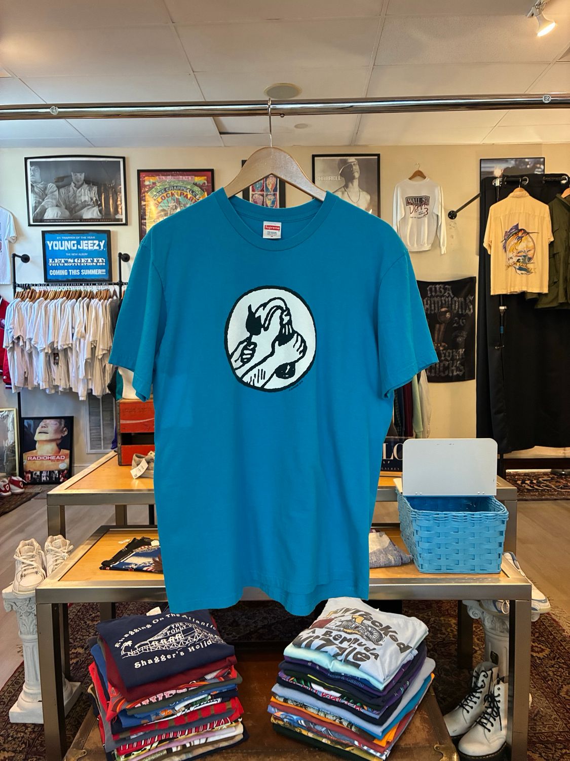 Supreme “Molotov” Teal Tee sz. M