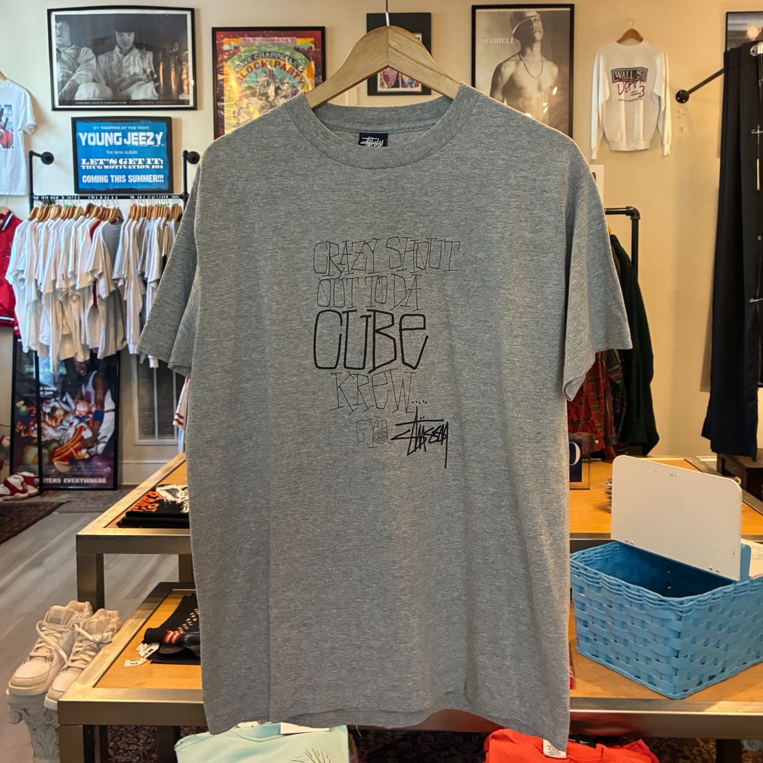 Stüssy “Slam Jam Function” Gray Tee sz. L
