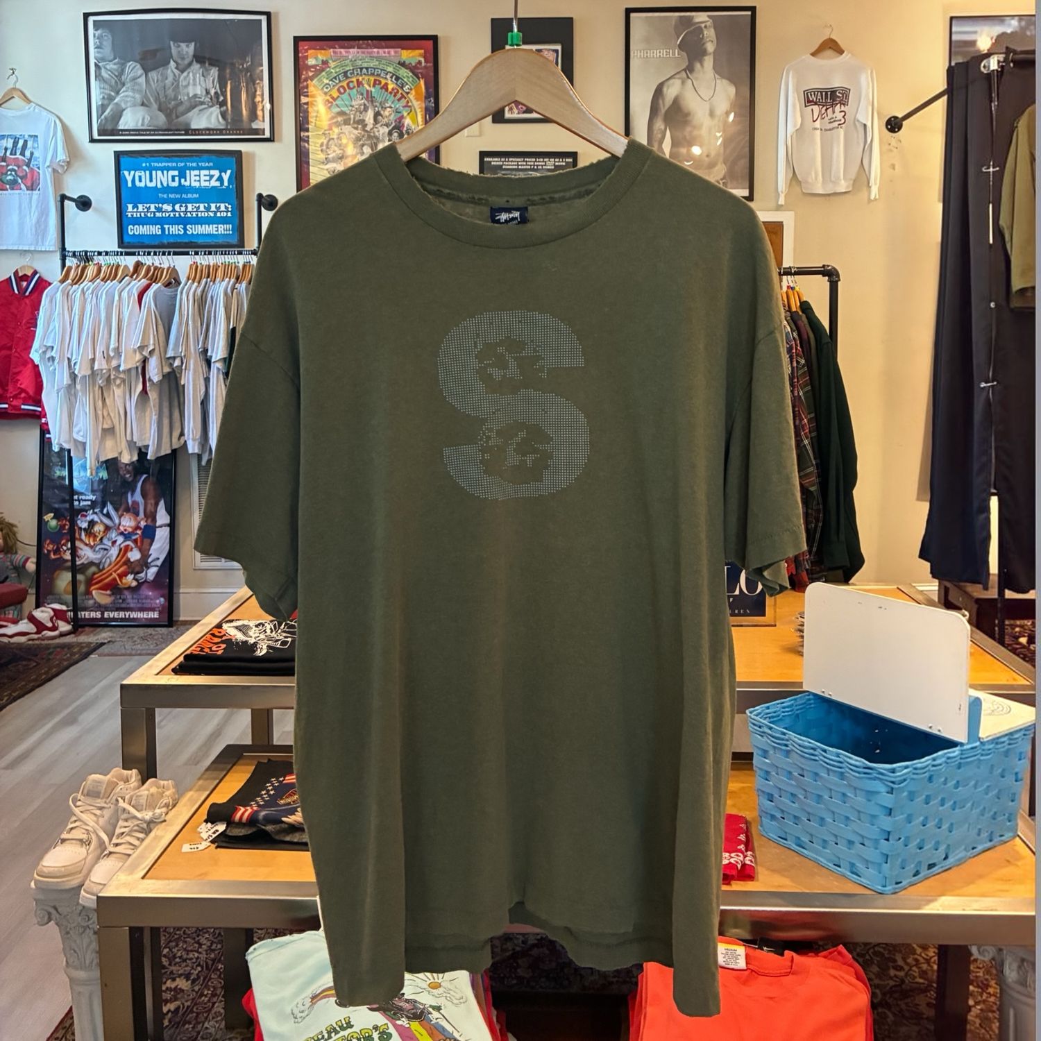 Stüssy “S” Green Tee sz. XL