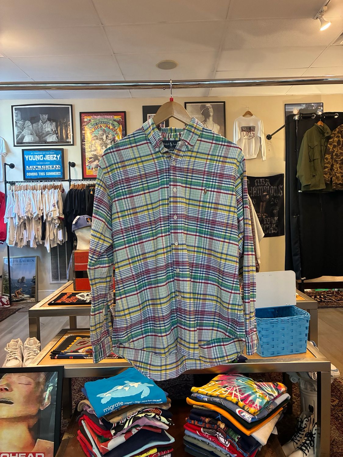 Polo “Custom Fit” Colorful Button Up sz. L