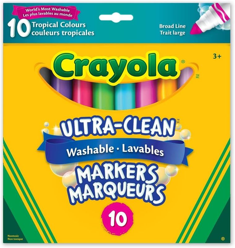 10 Washable Ultra Clean Tropical Markers