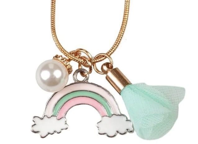 Rainbow Tassel Necklace disc