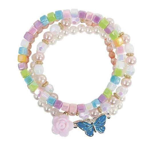 Pearly Butterfly Bracelet (4 pcs)