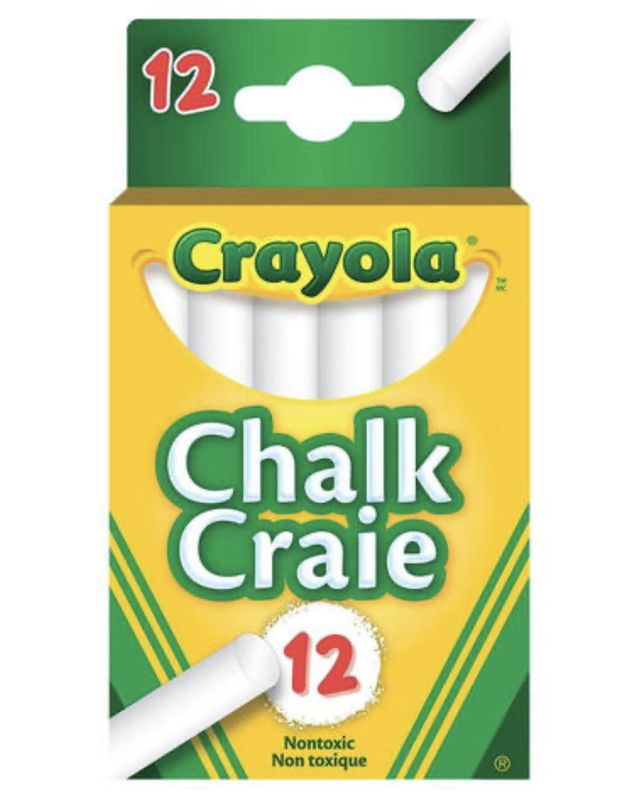 Crayola White Chalk 12pk