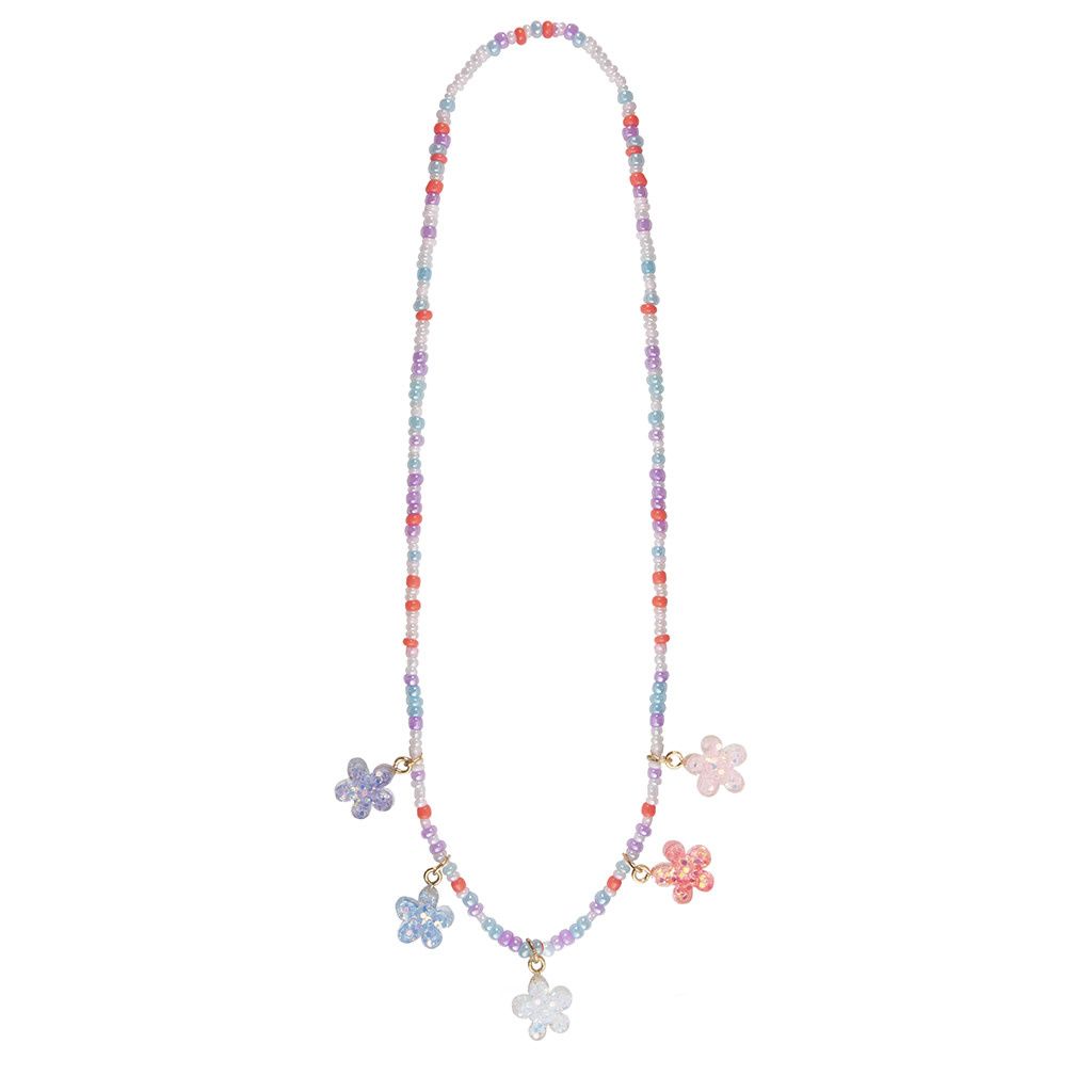 Boutique Shimmer Flower Necklace