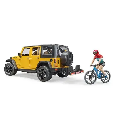 Jeep Wrangler with mountain biker