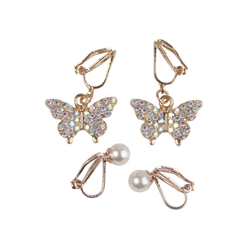 Boutique Butterfly Clip On Earrings 2 set