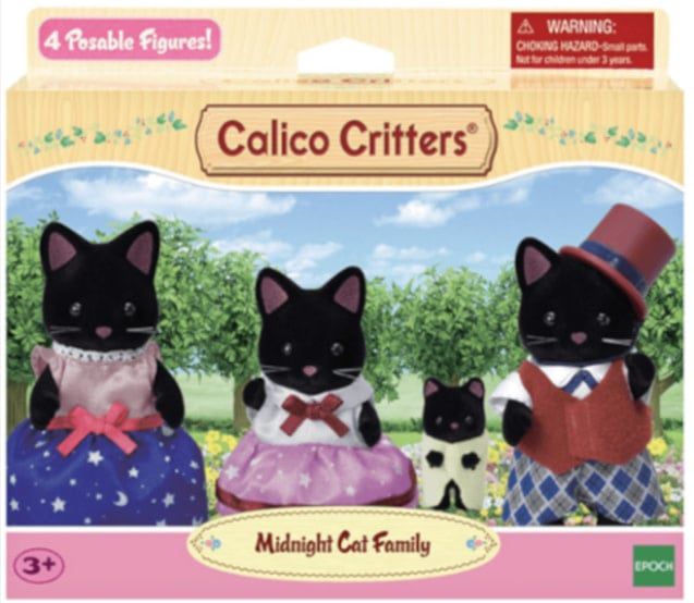 Calico Critters Midnight Cat Family