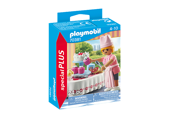 Baker with Dessert Table