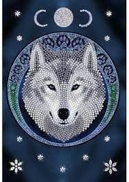 Crystal Art Notebook- Lunar Wolf