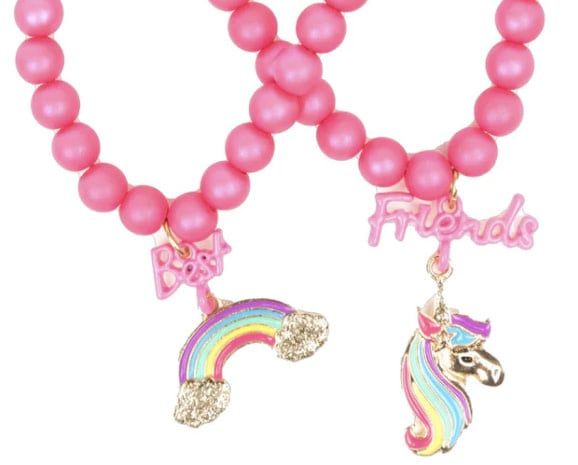Best Friends Rainbow Unicorn Necklaces
