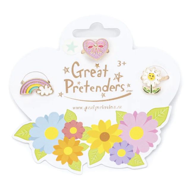 Spring Flower Ring Set