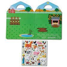 Reusable Puffy Stickers - Farm