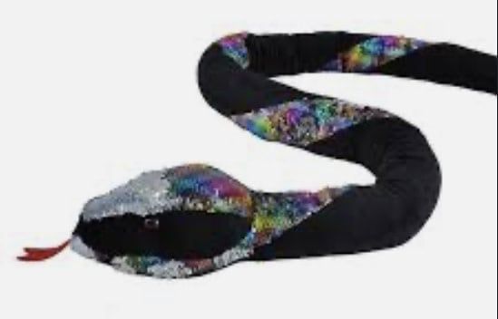 54" WR  Sequin Snakes Rainbow Twist