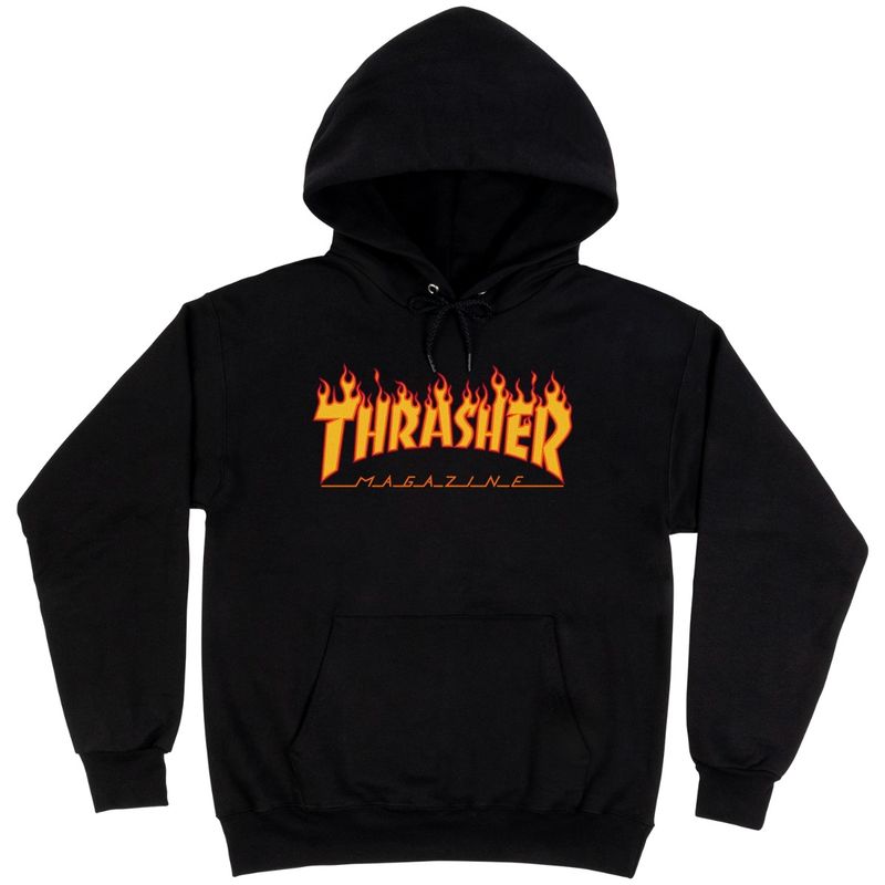 Thrasher Flame Logo Hood - Black