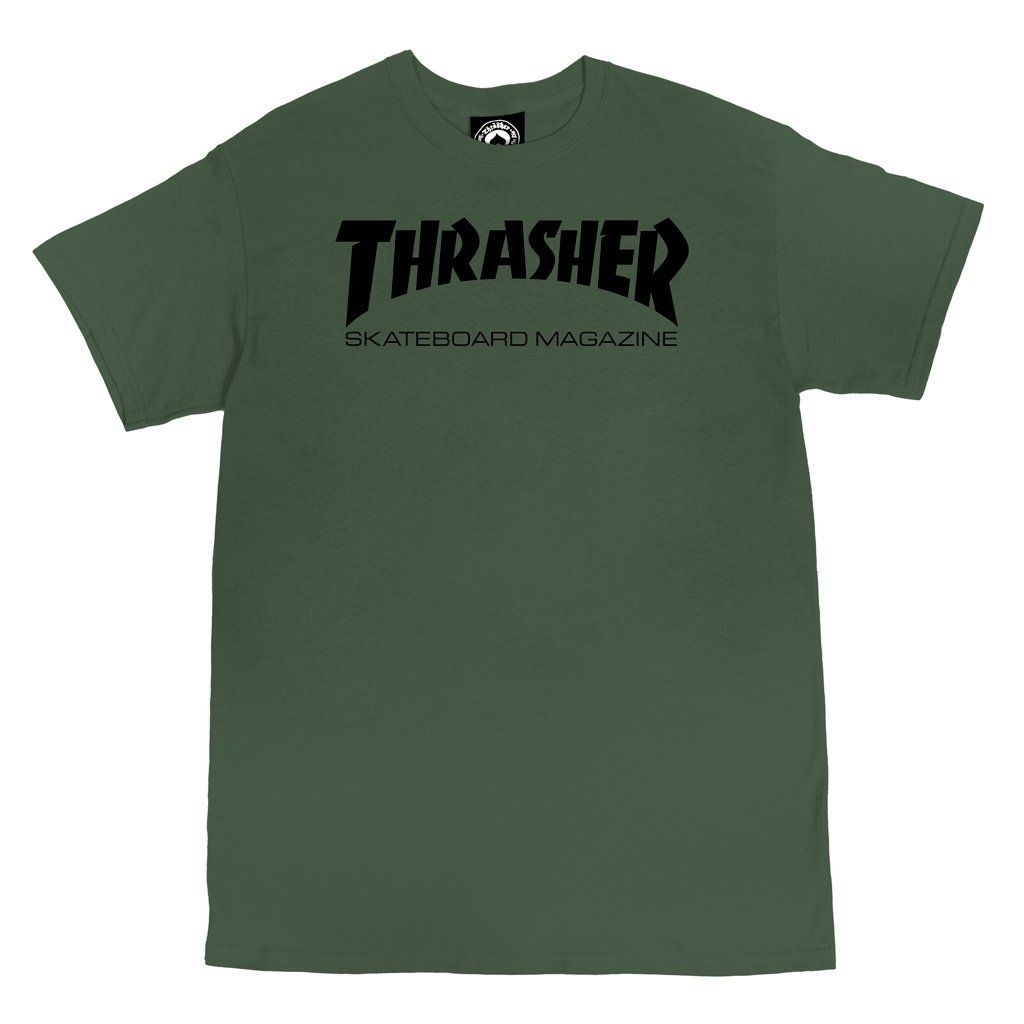 THRASHER SKATE MAG TEE GREEN