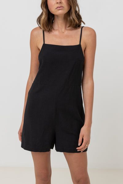 Rhythm Classic Playsuit Black