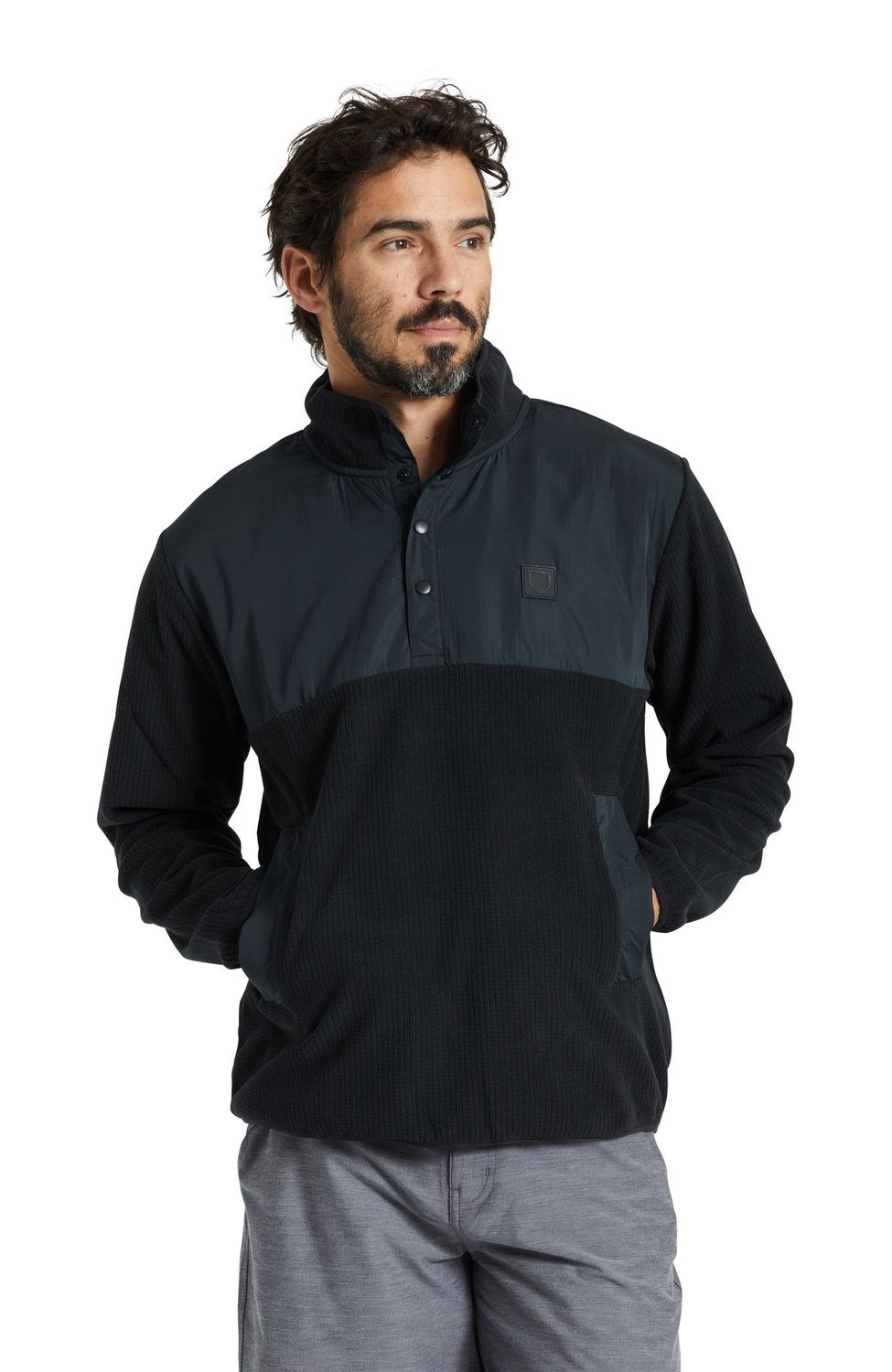 Brixton Micro Fleece X Mock Neck Black
