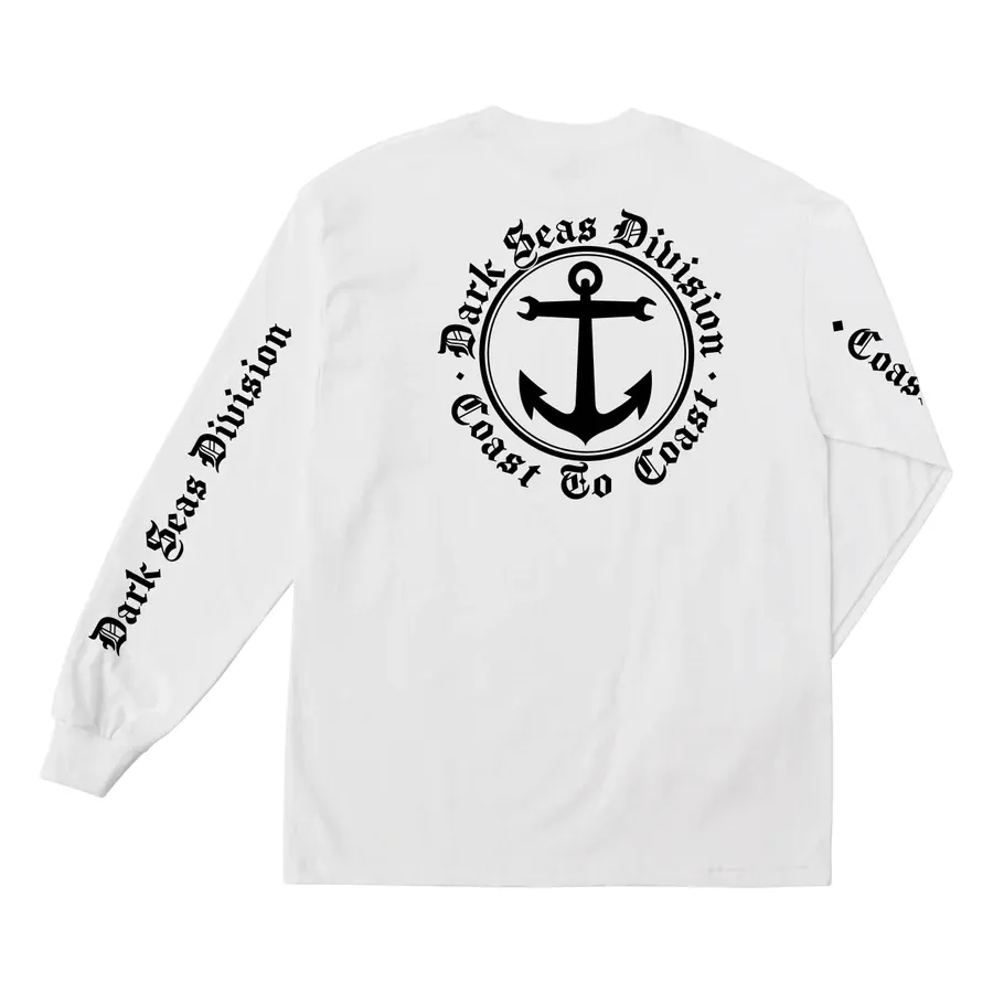 DARK SEAS TRADITIONAL LS TEE WHITE