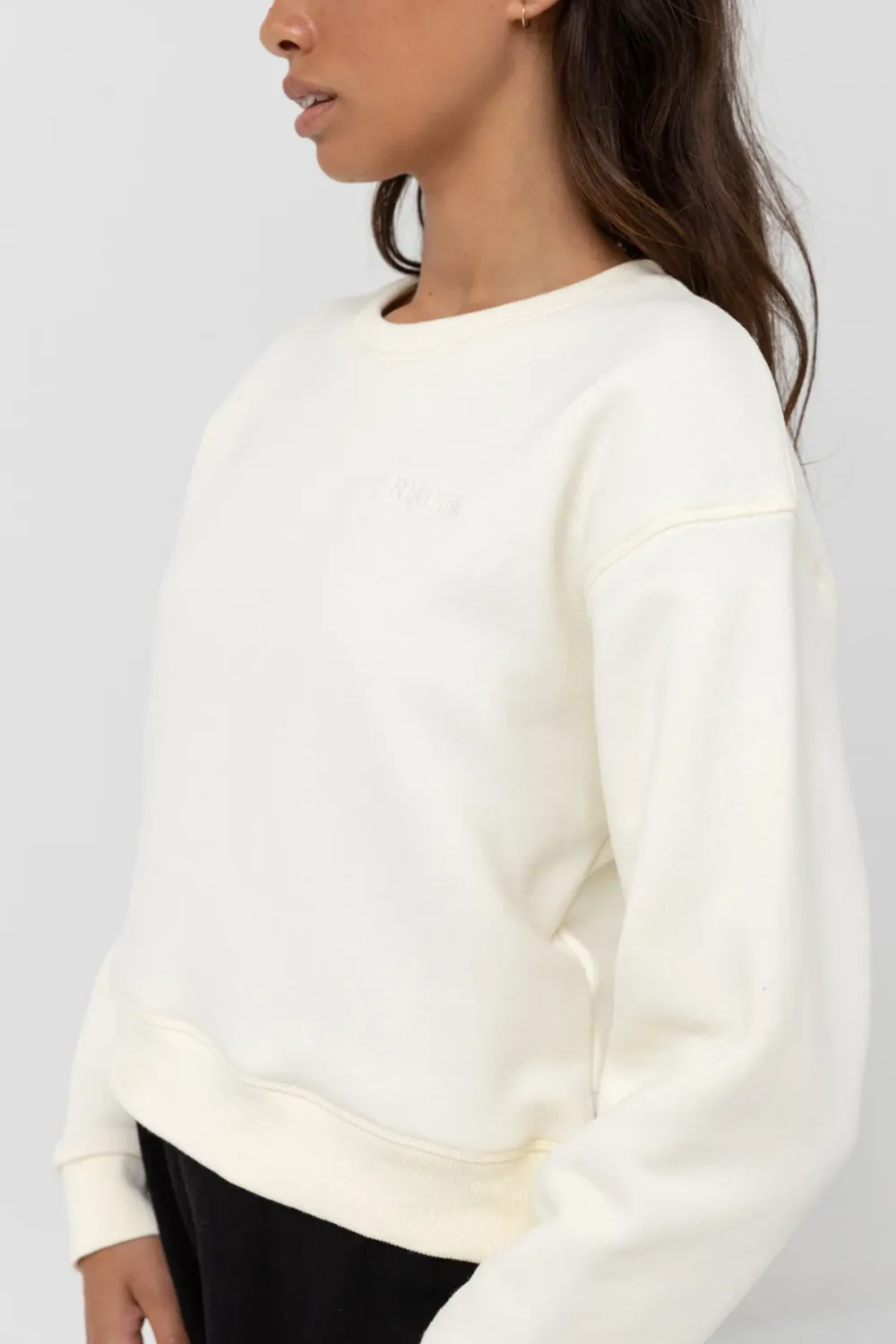 Rhythm Classic Crew Fleece White