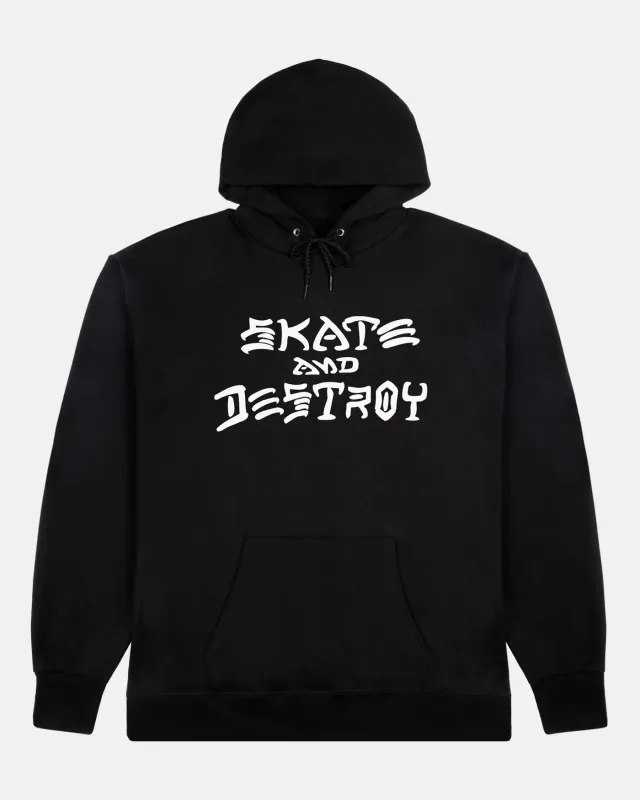 Thrasher Skate and Destroy Hoodie - Black