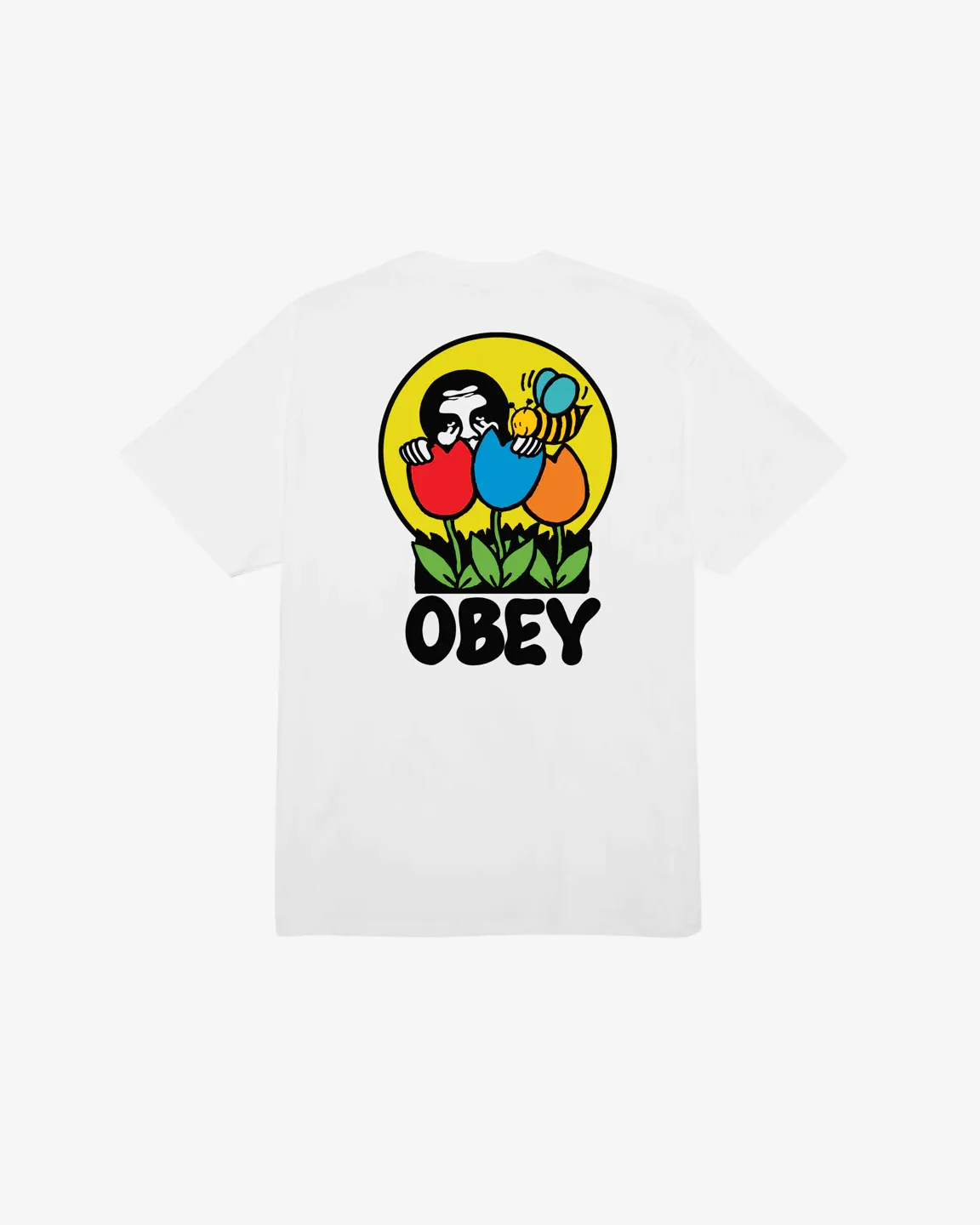 OBEY WAS HERE TEE WHITE