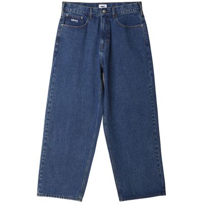 Obey Bigwig Baggy Denim - Stonewash Indigo