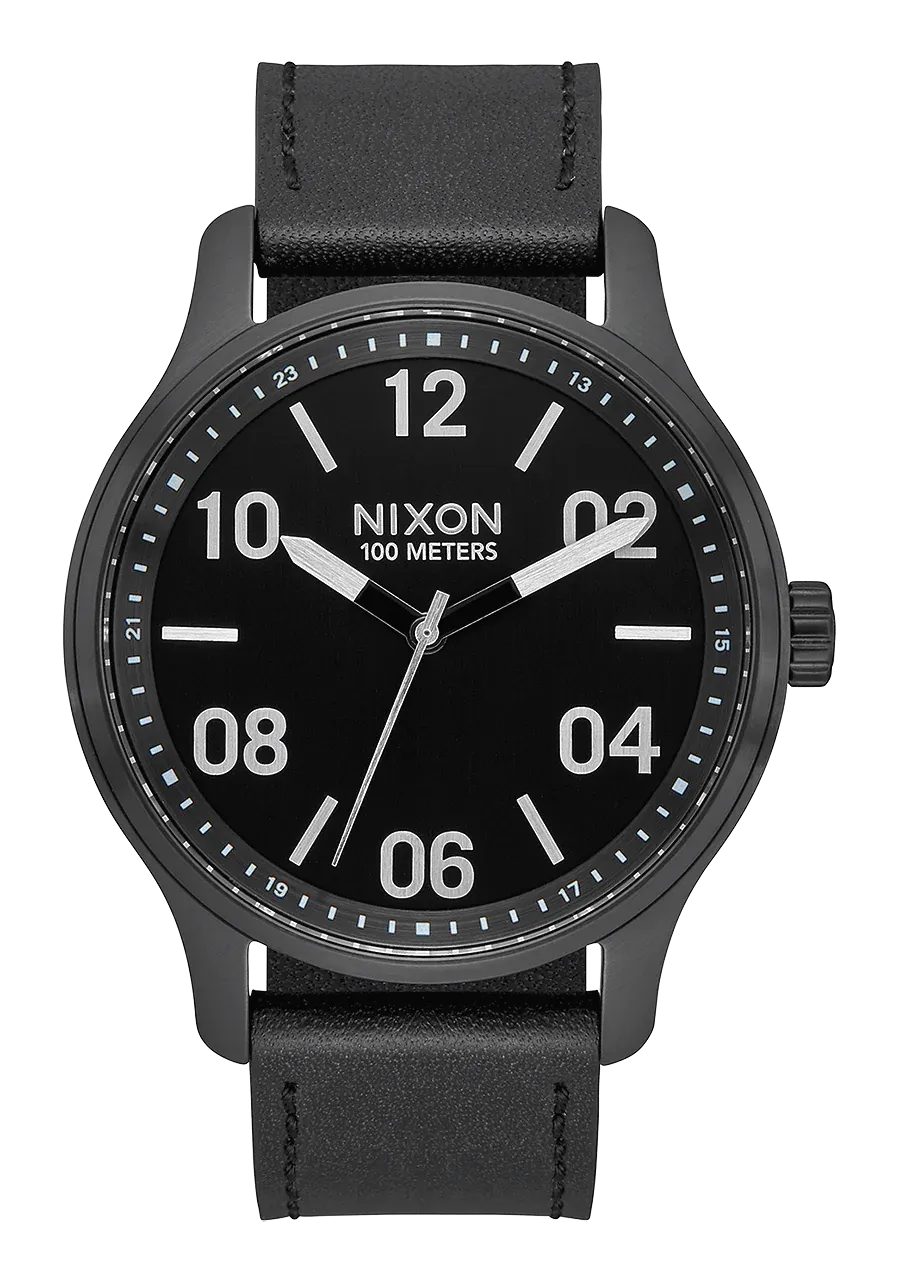 Nixon Patrol - Black/Silver Leather
