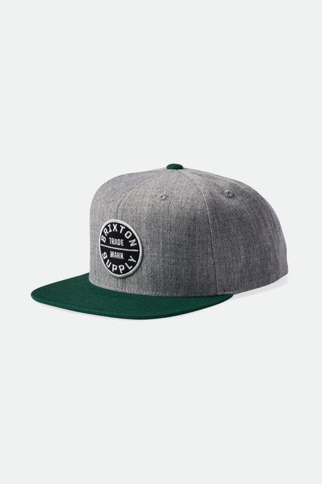 BRIXTON OATH III SNAP HEATHER GREY/SPRUCE