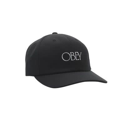 OBEY HEDGES 6 PNL STRAPBACK BLK