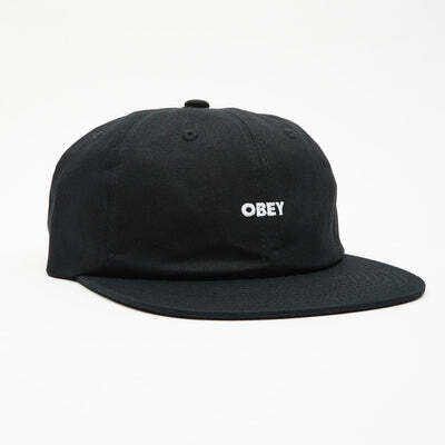OBEY BOLD TWILL 6 PANEL BLK