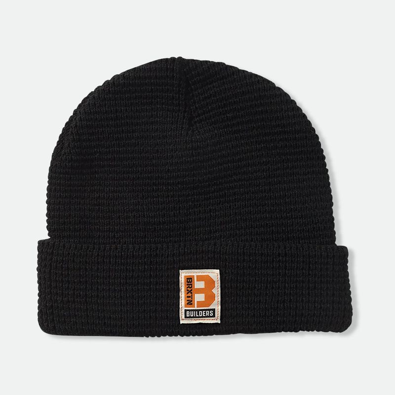 Brixton Builders Waffle Knit Beanie - Black