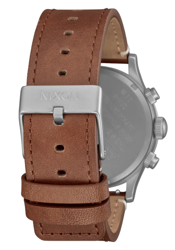 Nixon Sentry Chrono Leather - Light Gunmetal/Basalt