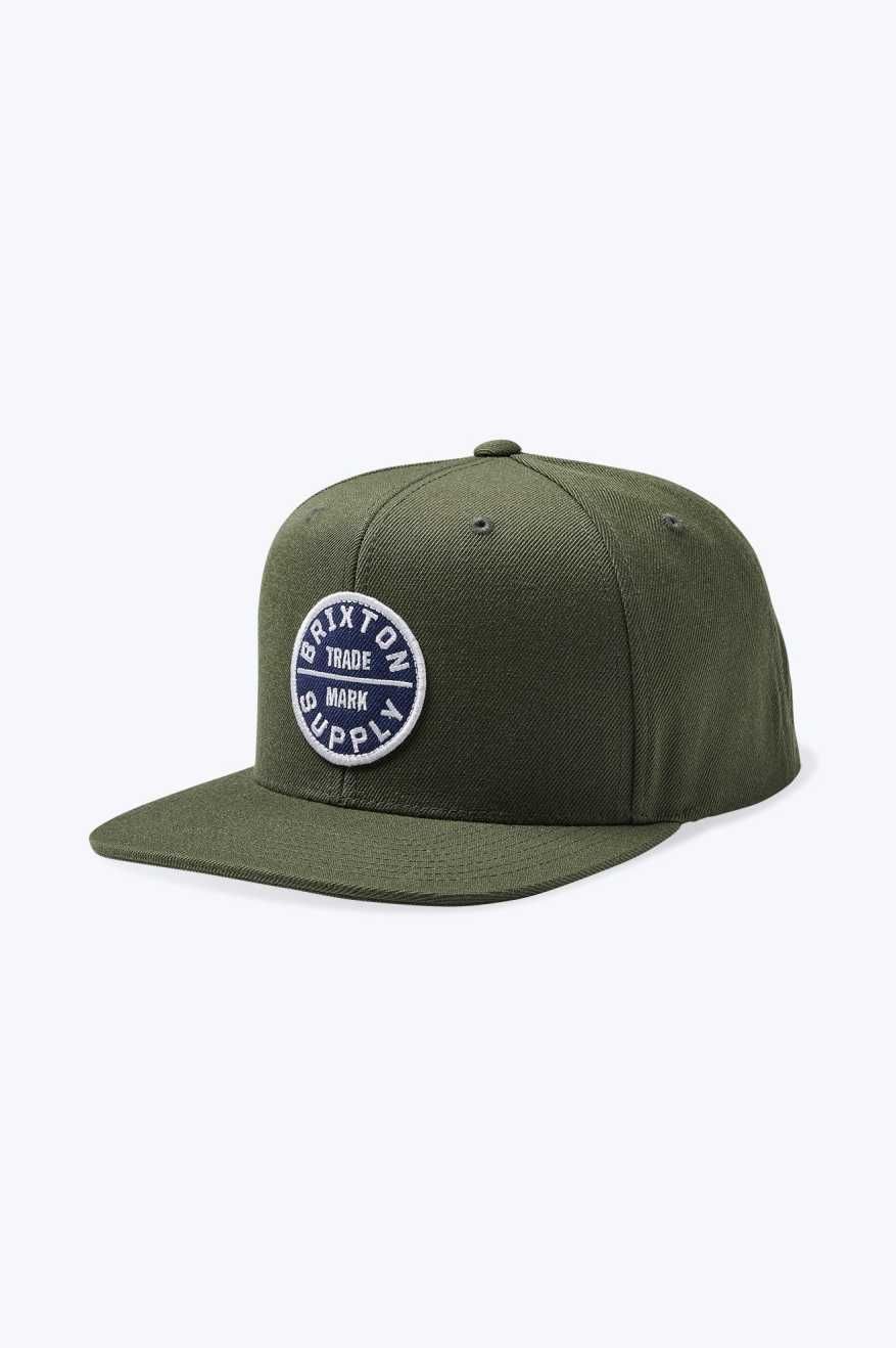 Brixton Oath III Snapback - Moss/Washed Navy