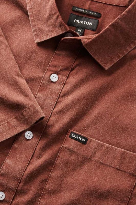 Brixton Charter Sol Wash Woven Shirt - Sepia Sol Wash