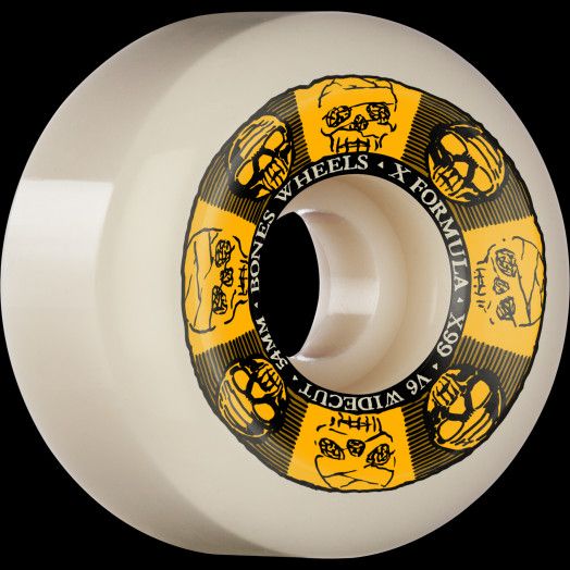 Bones Wheels X-Formula Black &amp; Gold Widecut 54mm