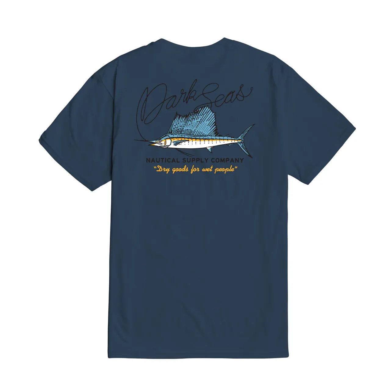 Dark Seas Thin Line Tee - Blue