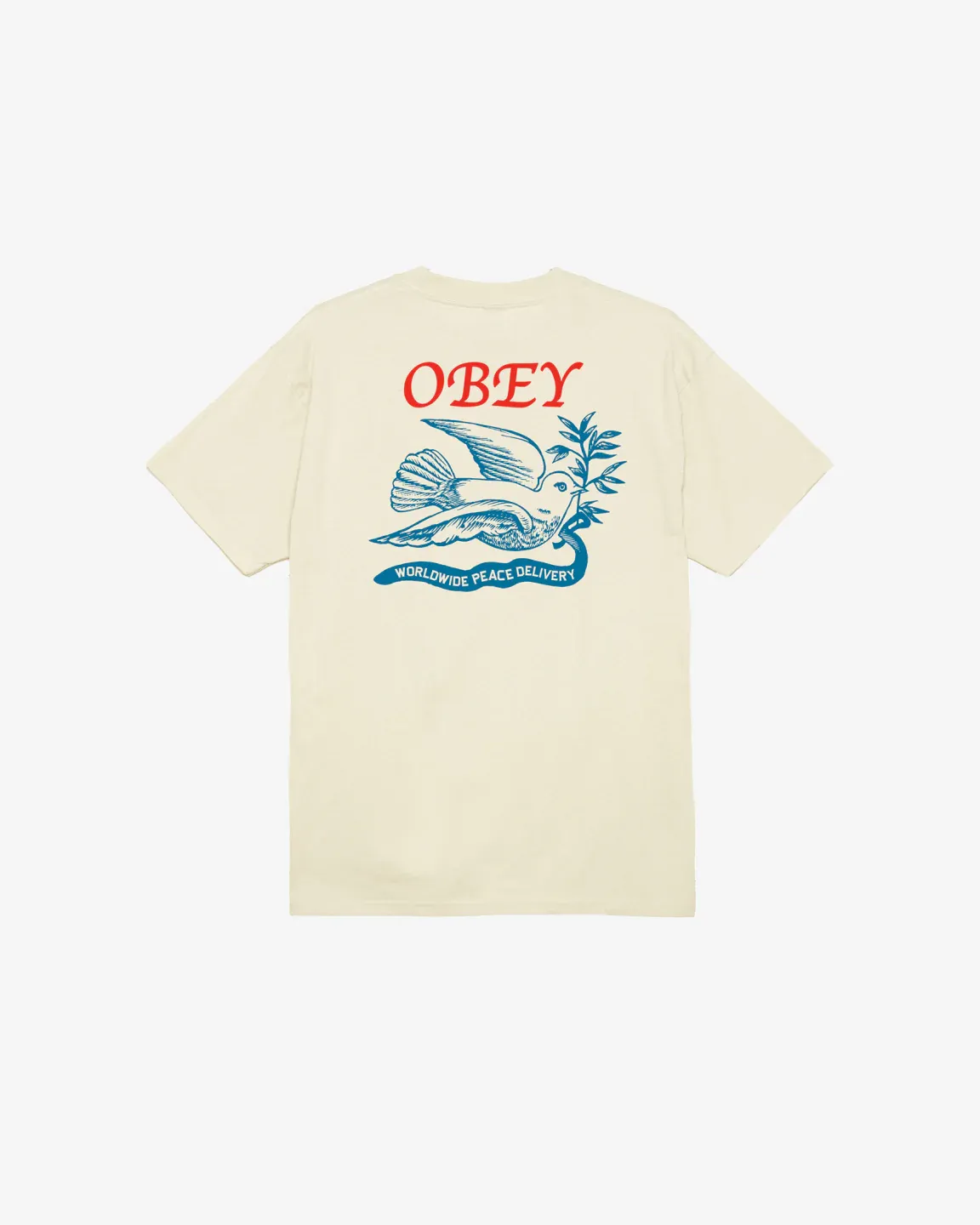 Obey Peace Delivery Dove Tee - Cream