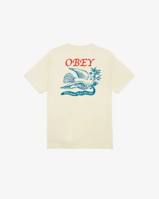 Obey Peace Delivery Dove Tee - Cream