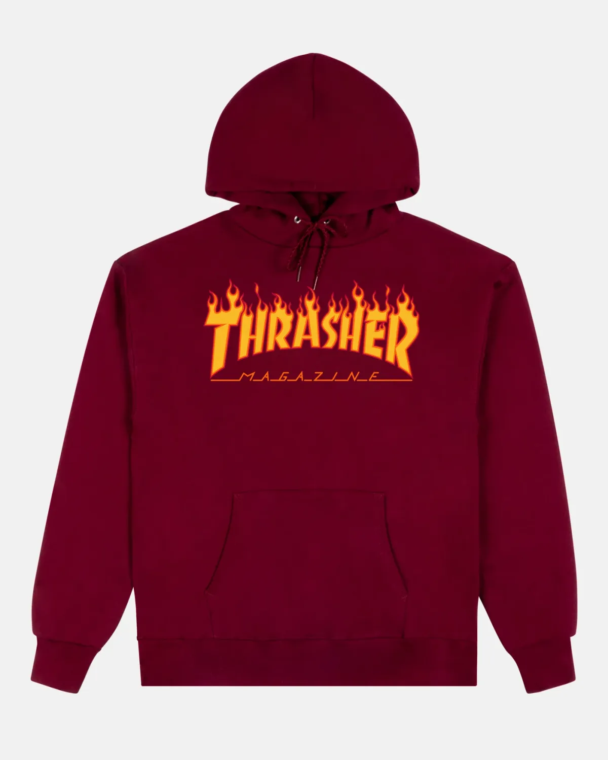 Thrasher Flame Logo Hood - Maroon