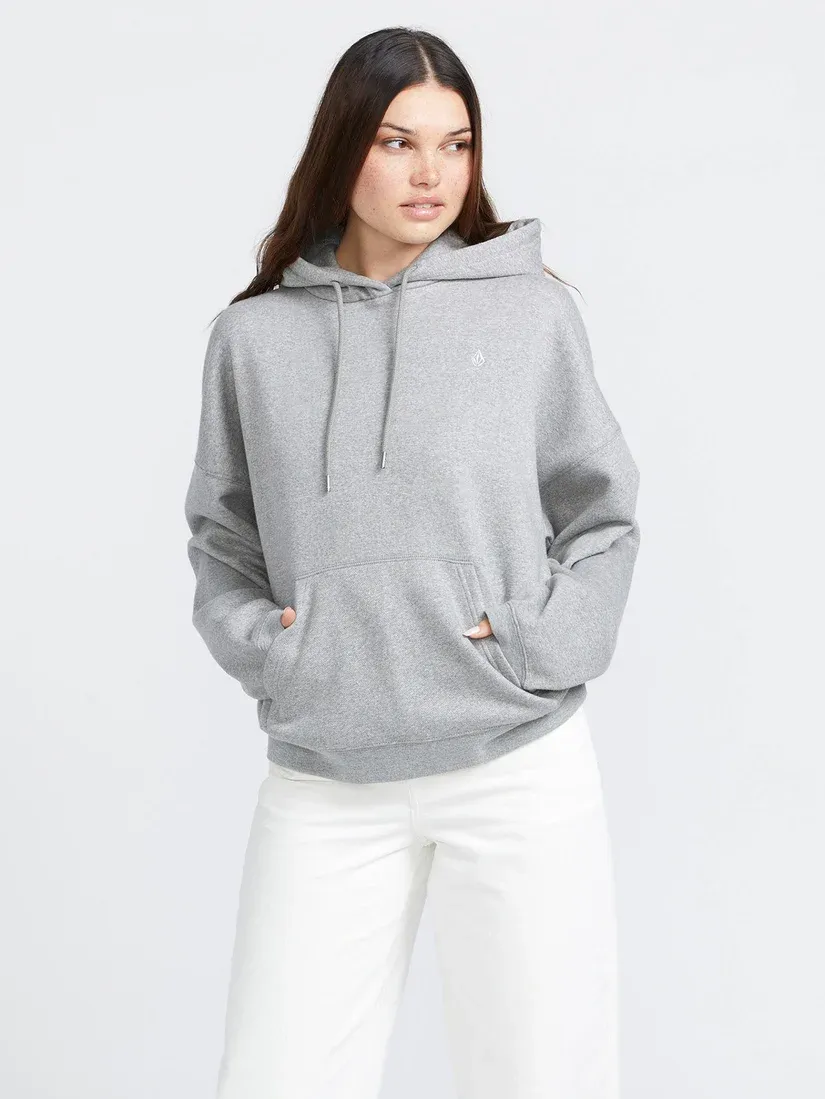 Volcom Stone Heart Up Hoodie - Heather Grey