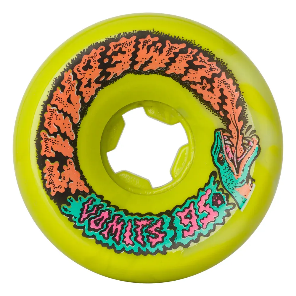 Slime Balls Wheels Snake Vomits Green/White Swirl 60mm