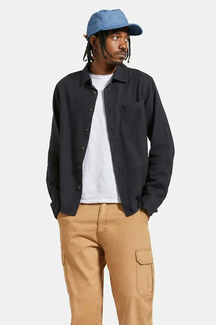 Brixton Hasting Lightweight Flannel - Black