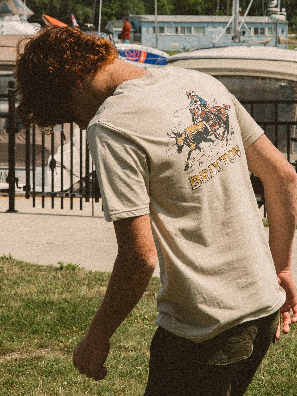 Brixton Wrangling Tee - Cream