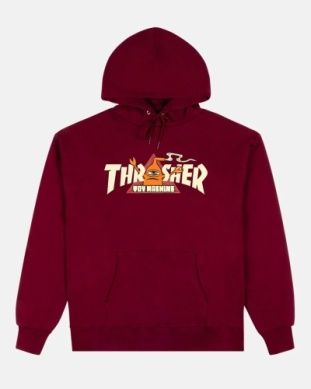 Thrasher x Toy Machine Vortex Hoodie - Maroon