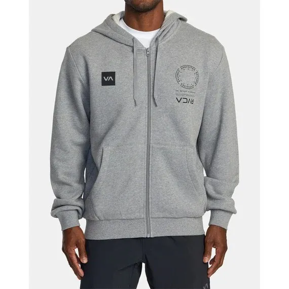 RVCA Graphic Zip Hoodie - Athletic Heather