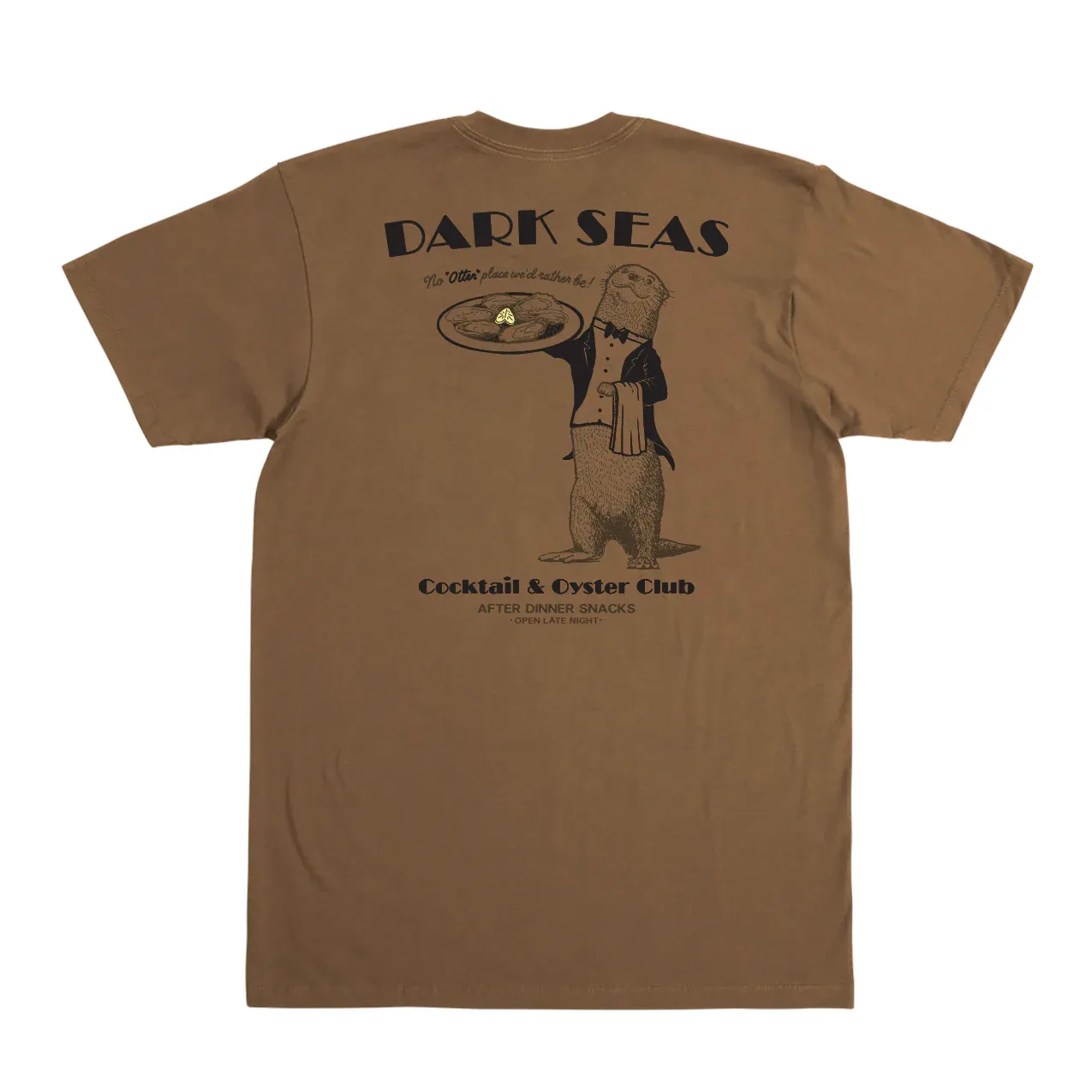 Dark Seas Oyster Club Tee - Brown Sugar