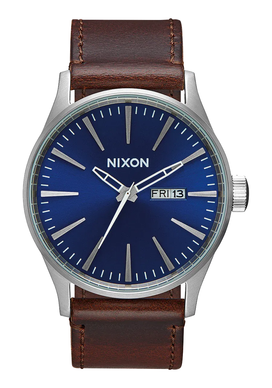 Nixon Sentry Leather - Blue/Brown