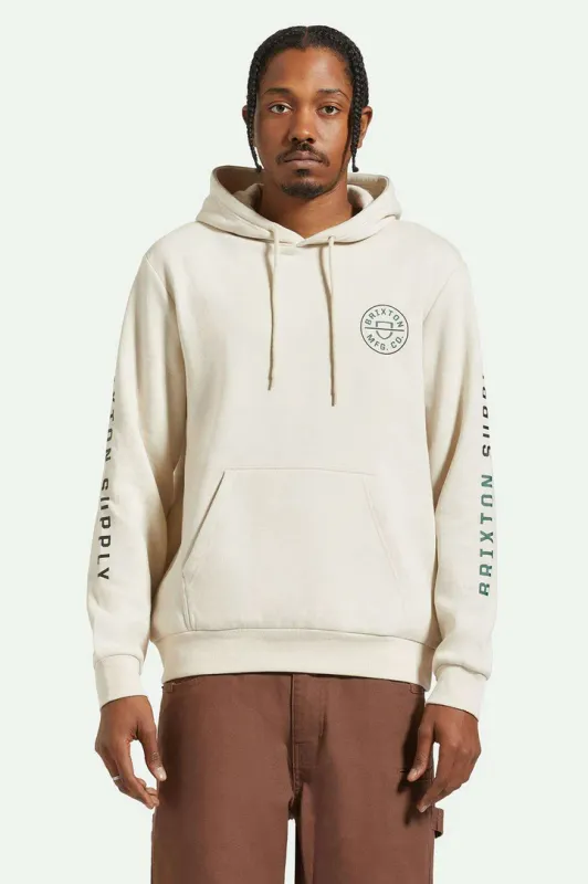 Brixton Crest Hood - Beige/Black/Pine Needle
