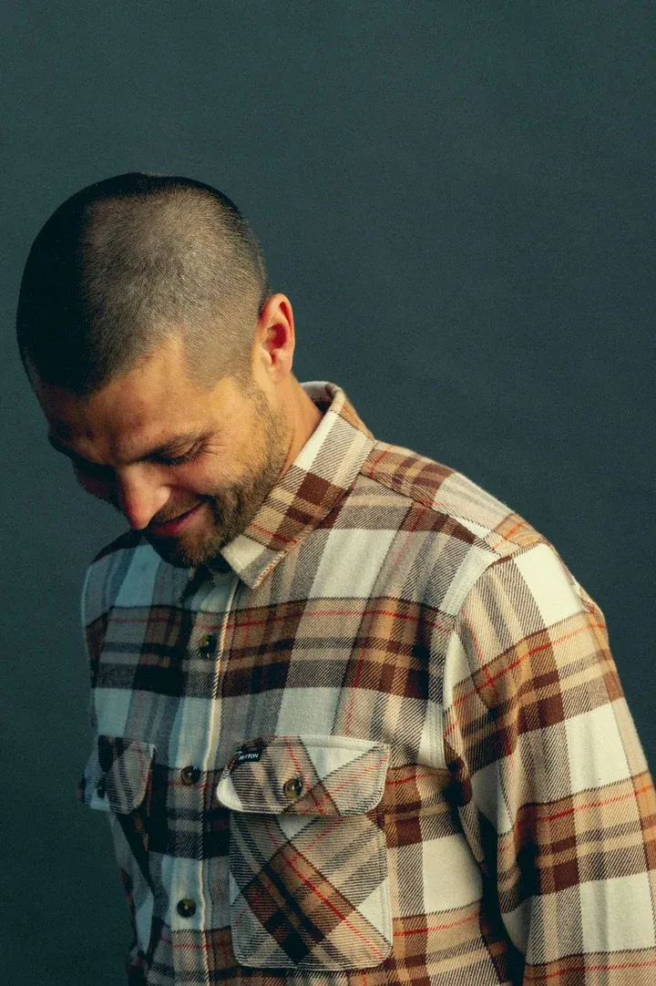Brixton Bowery Flannel - Whitecap/Pinecone/Brown
